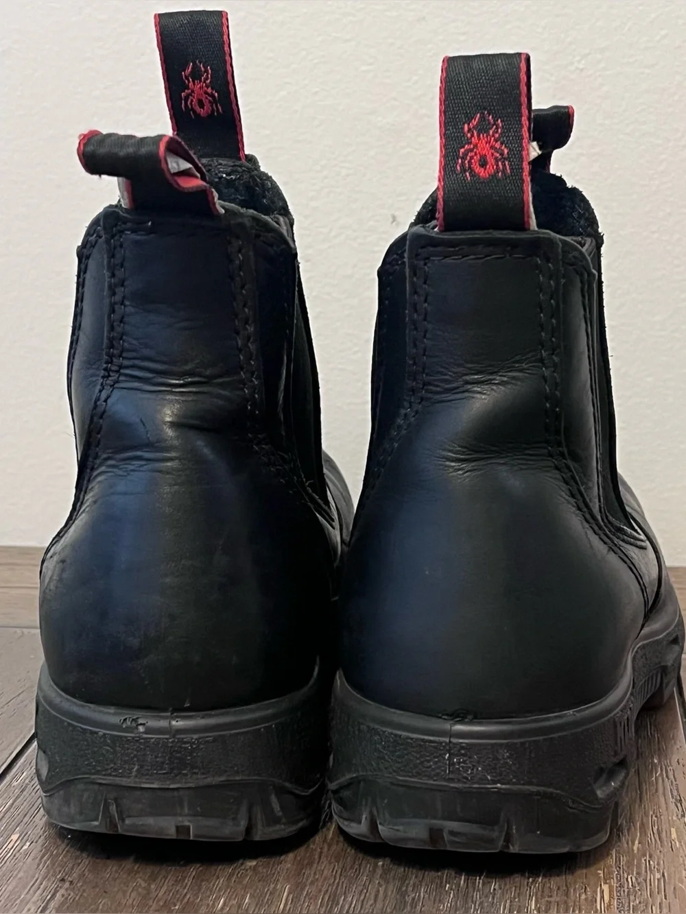 Redback Black Leather Chelsea Work Boots Safety Toe Mens size 5